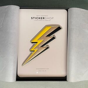 Anya Hindmarch Lightning Bolt Sticker Pale Gold